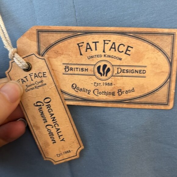 Fat Face Organic Cotton Belle Blue Short Sleeve Tee - Light Blue Sz2 - Picture 5 of 9